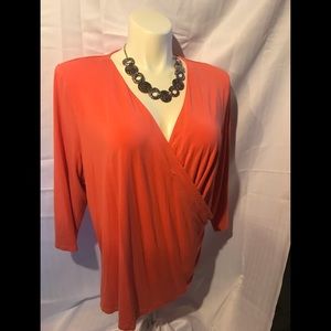 Talbots Women’s Wrap Look Shirt, 3X